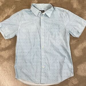 Gibson Sky Blue Geometric Short Sleeve Shirt